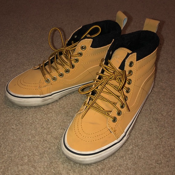 mustard vans high tops